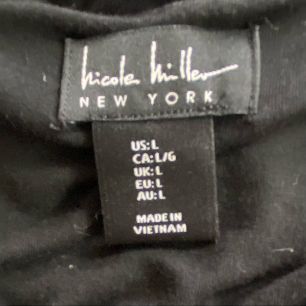 Nicole Miller Solid Black Women's size Large Stretchy Soft Sleeveless Maxi Dress - Picture 7 of 8